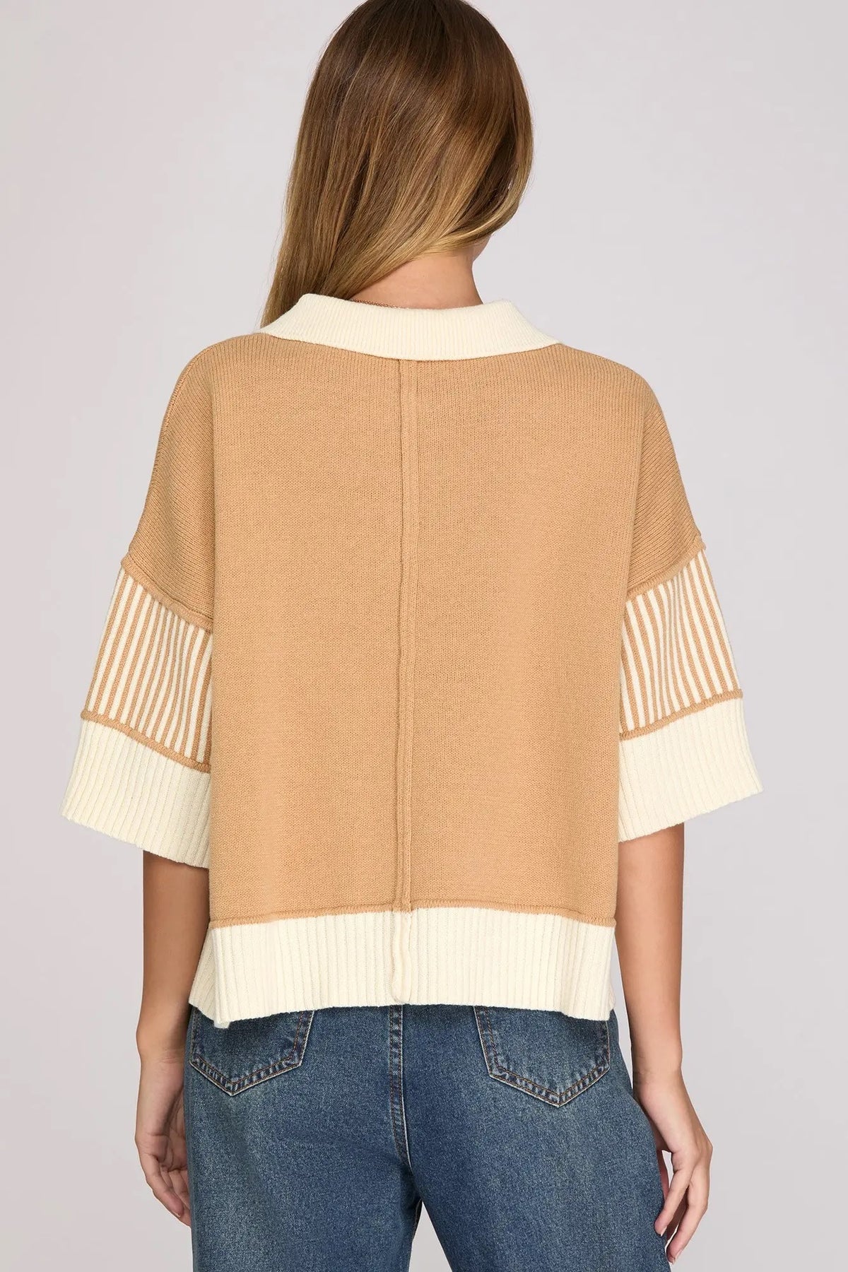 HALF SLEEVE SWEATER TOP