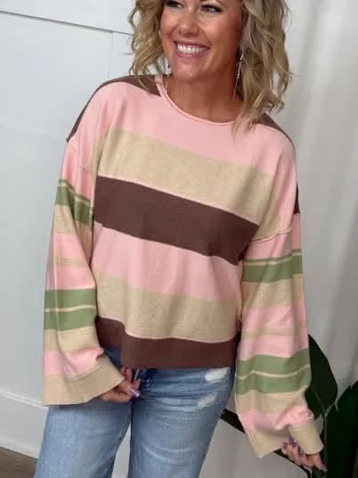 MULTI Color Stripe Sweater