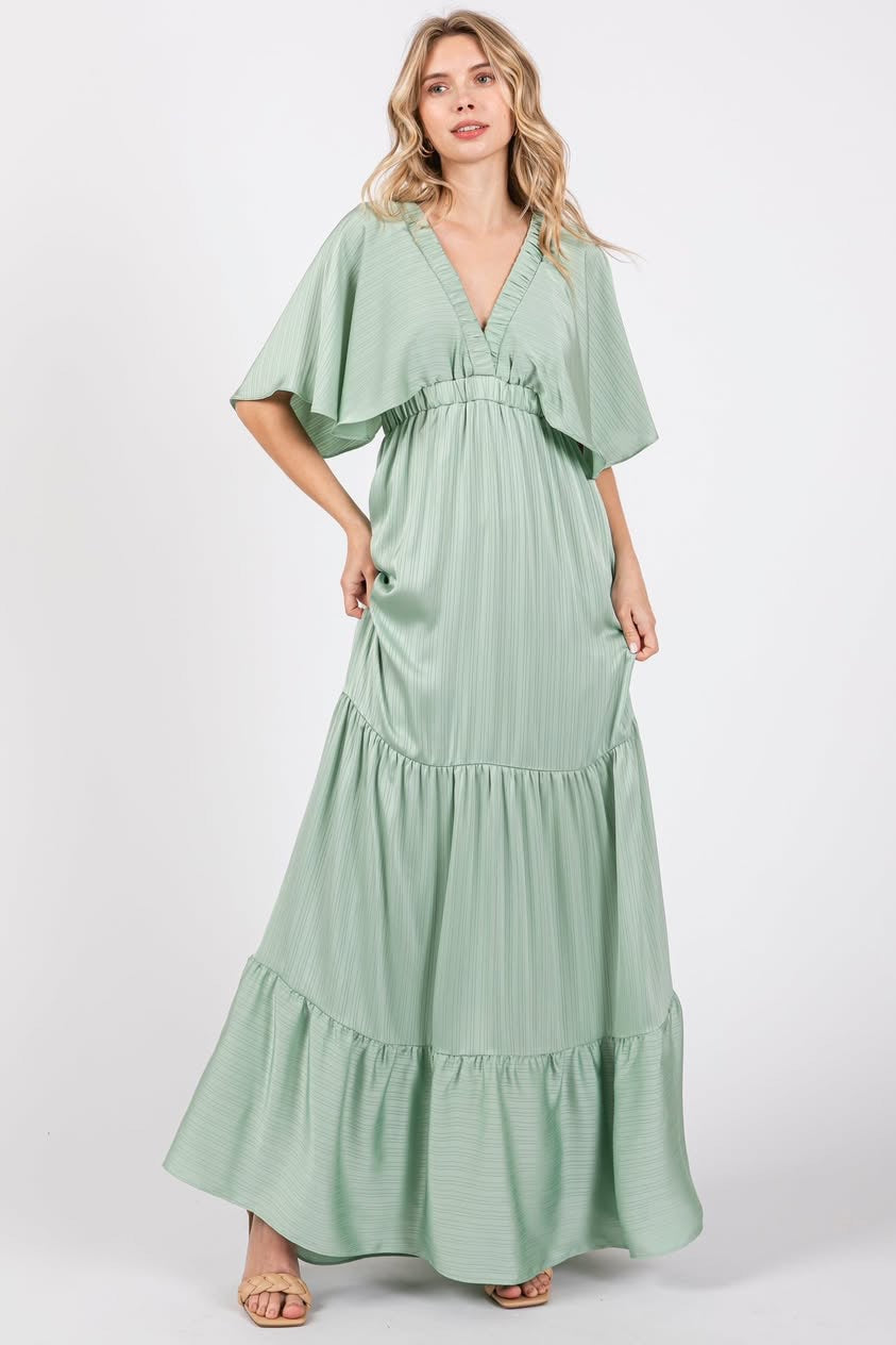 RHEA & THEA MILKY GREEN DRESS