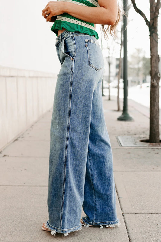 JUDY BLUE HIGH WAIST RETRO WIDE LEG