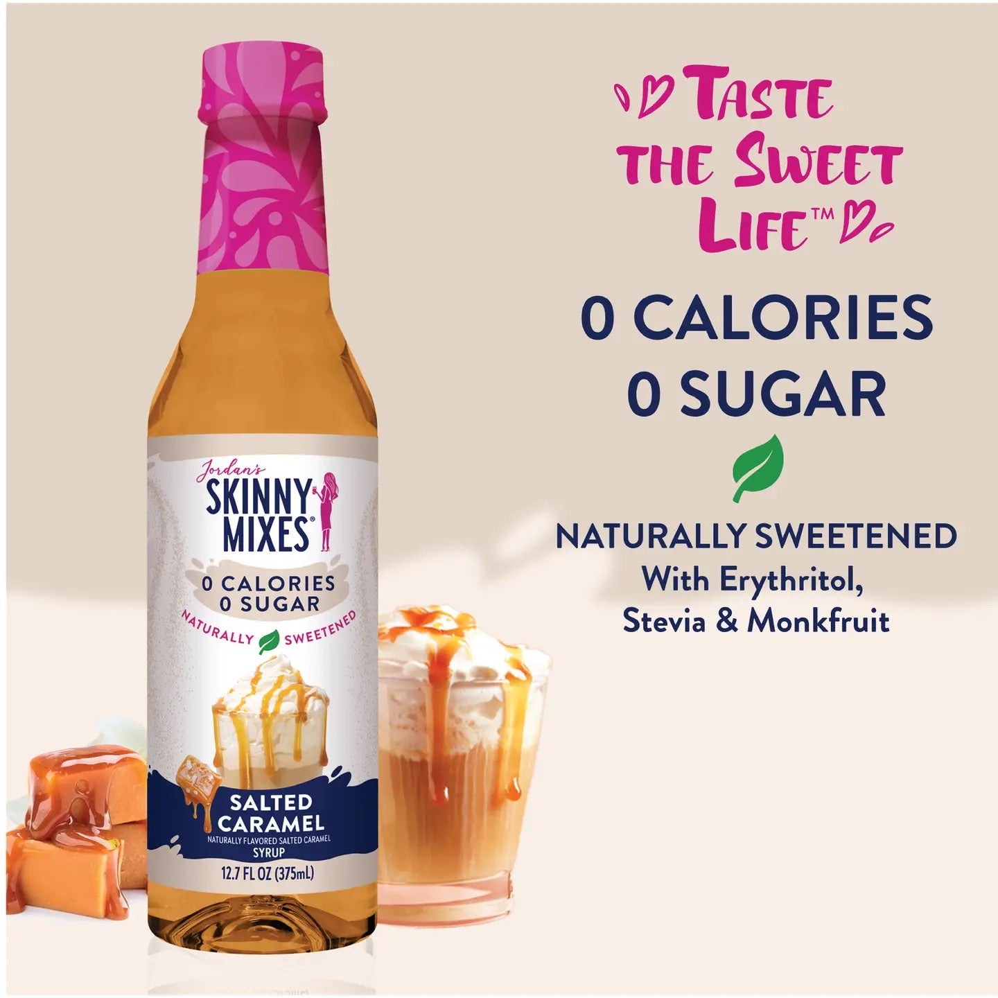 SUGAR FREE Naturally Sweetened Salted Caramel Syrup