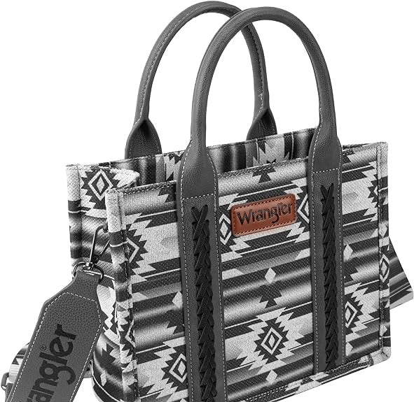 Wrangler Southwestern Print Small Canvas Tote/Crossbody