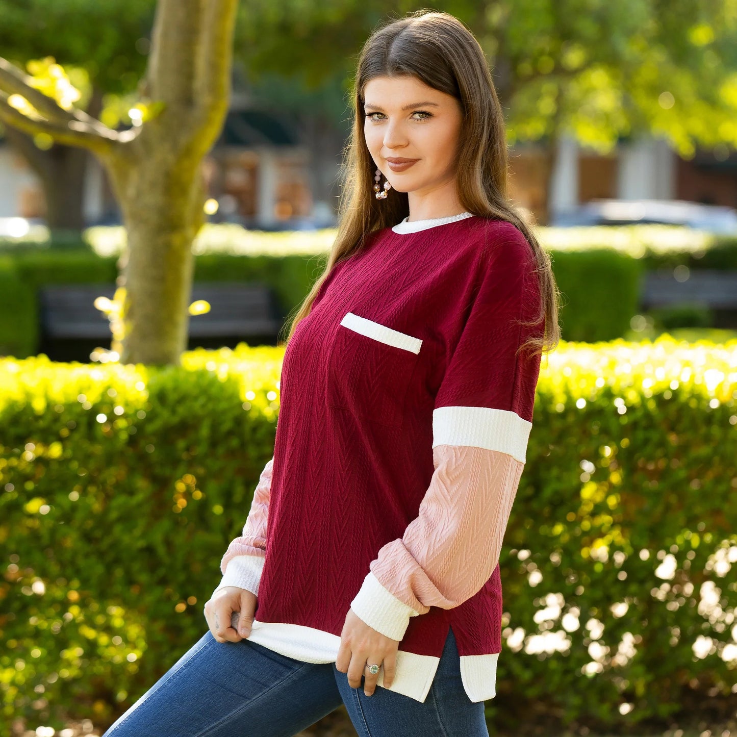 Knit Color Block Sweater