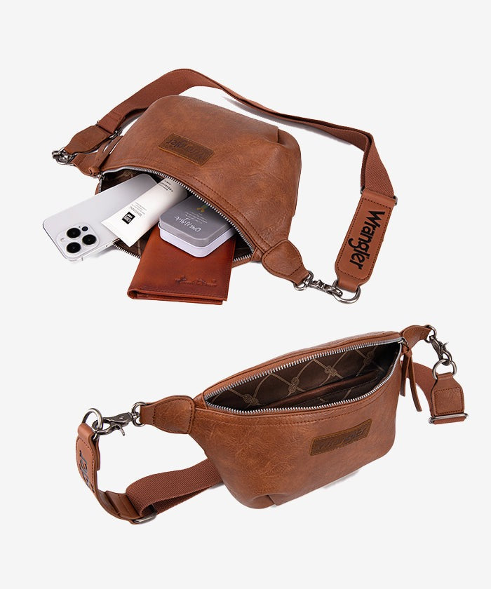 WRANGLER FULL GRAIN LEATHER FANNY PACK