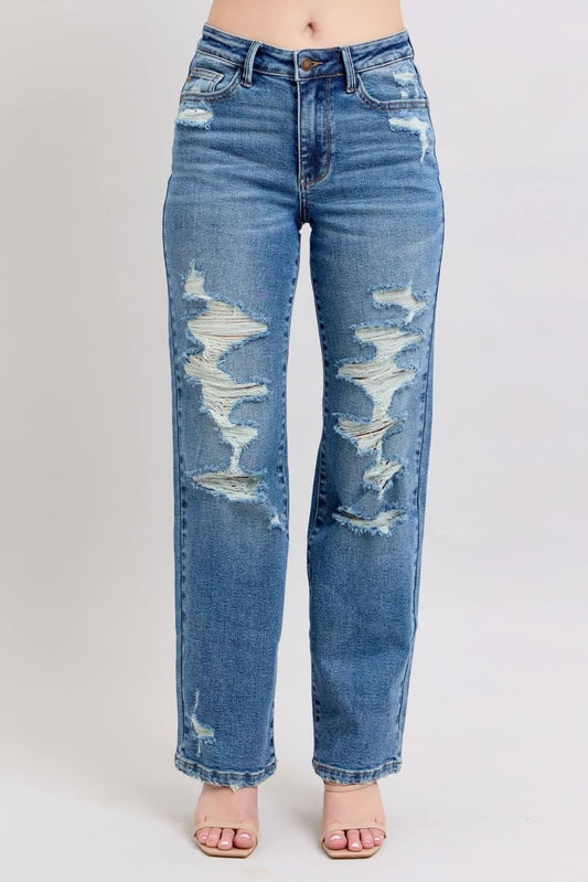 Judy Blue straight leg distressed