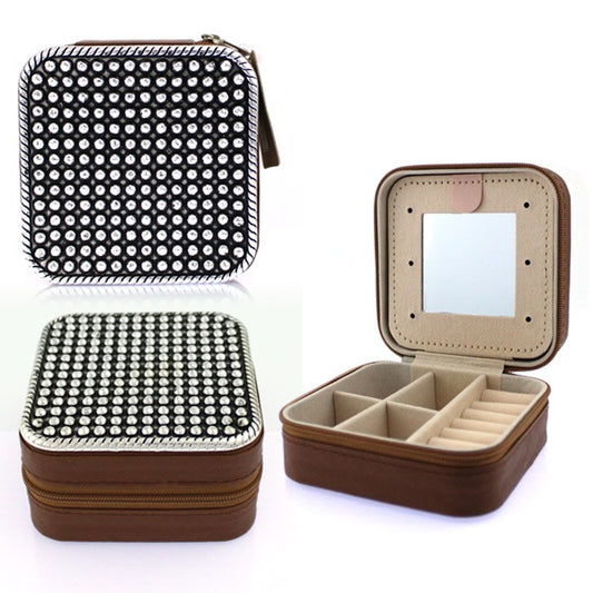 WESTERN BUBBLE METAL PLATE JEWELRY BOX