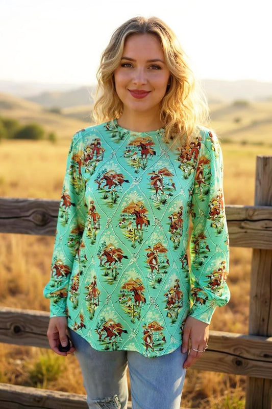 Western horse riding long sleeve