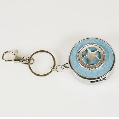 Pastel Blue, Star Pill Box/Keychain