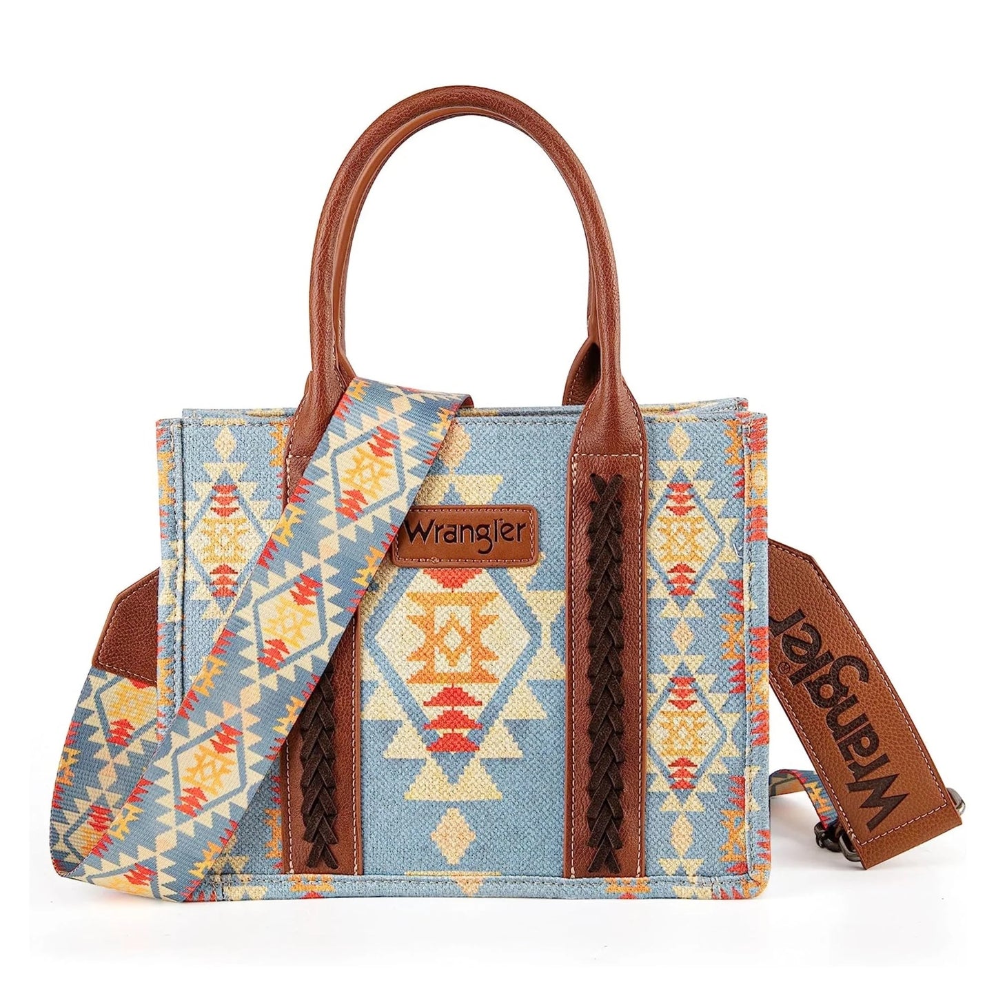 Wrangler Southwestern Print Small Canvas Tote/Crossbody