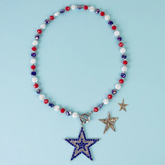 Star Necklace - Red, White, & Blue