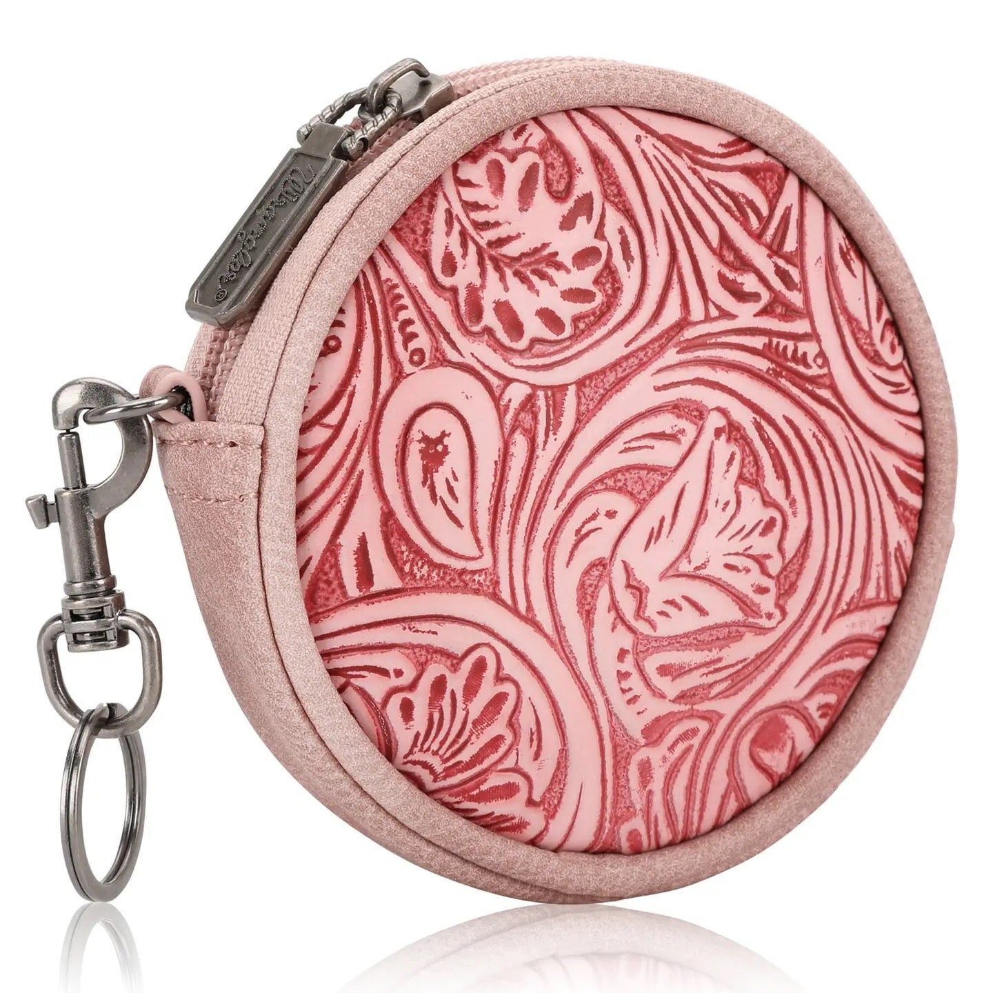Wrangler Tooled Circular Coin Pouch Bag Charm