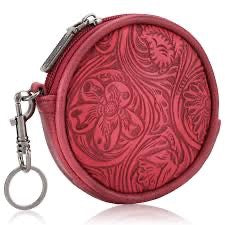 Wrangler Tooled Circular Coin Pouch Bag Charm