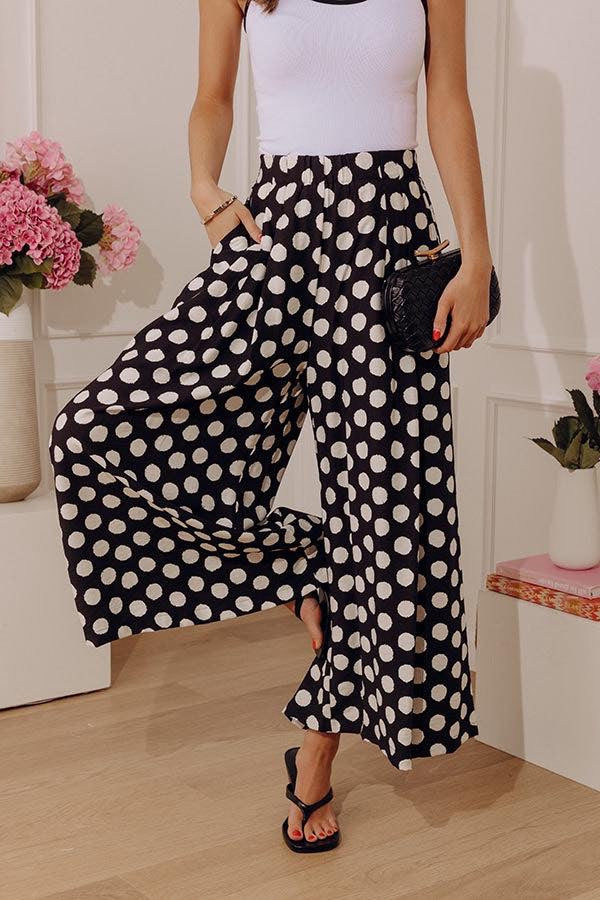 Playful Polka Wide Leg Pants