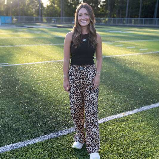 PALP- LEOPARD PANT: BROWN