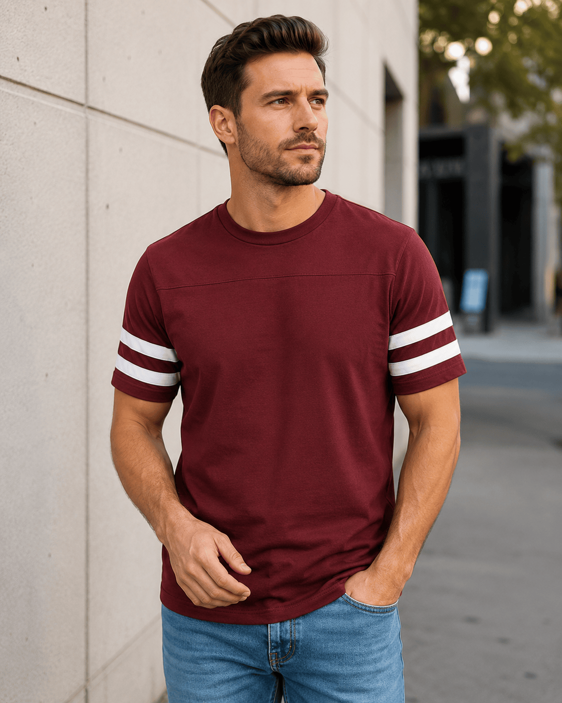 Adult 2 Stripe Jersey T-Shirt: Black/Gold / X-Large