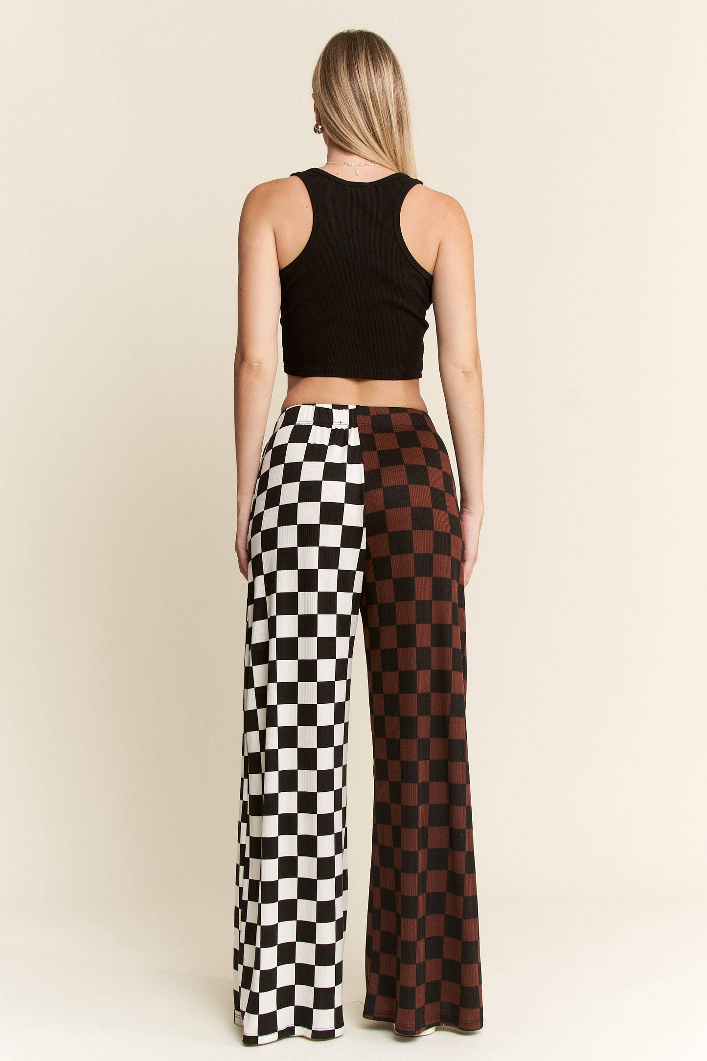 SPLIT DECISION CHECKERED PANTS: Brown/Black
