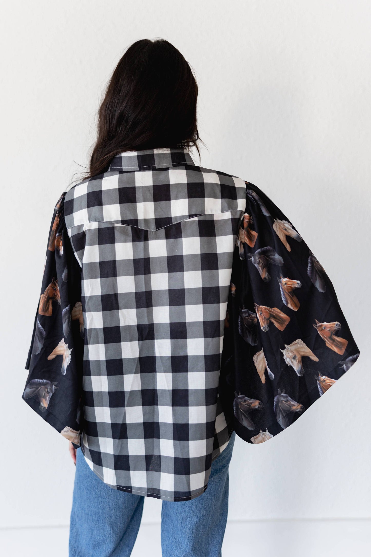 TH102 BLACK GINGHAM HORSE (7 PIECE)