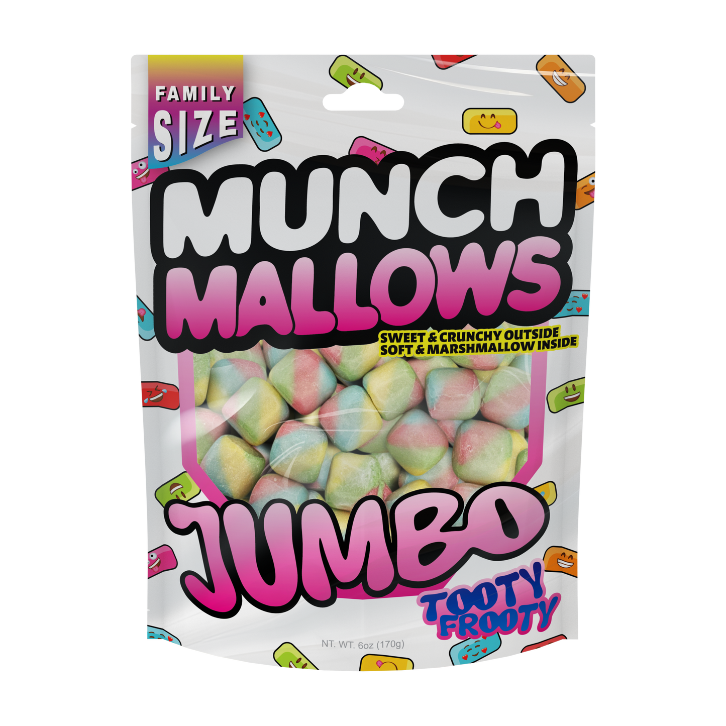 Munch Mallows - Marshmallow Candy - Unique Novelty Candy: Tooty Frooty Jumbo
