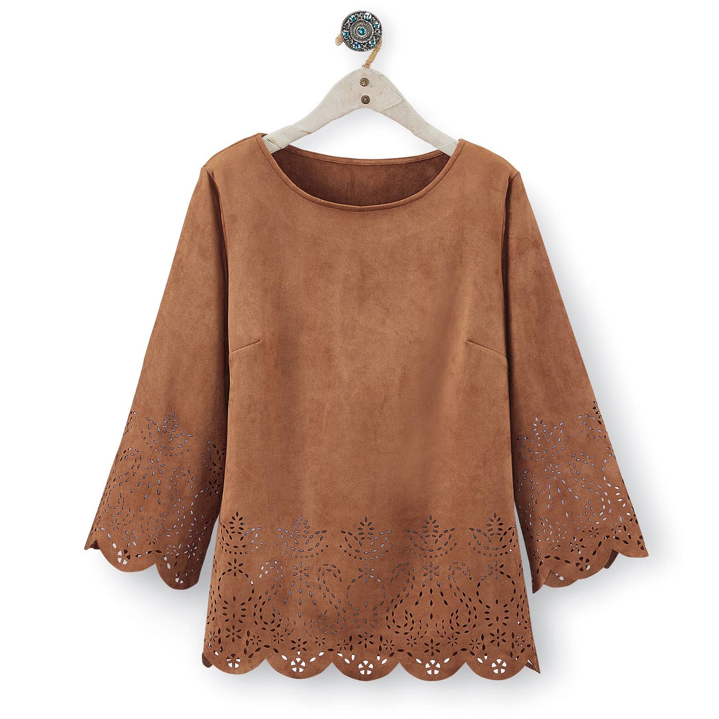Tawny Microsuede Top