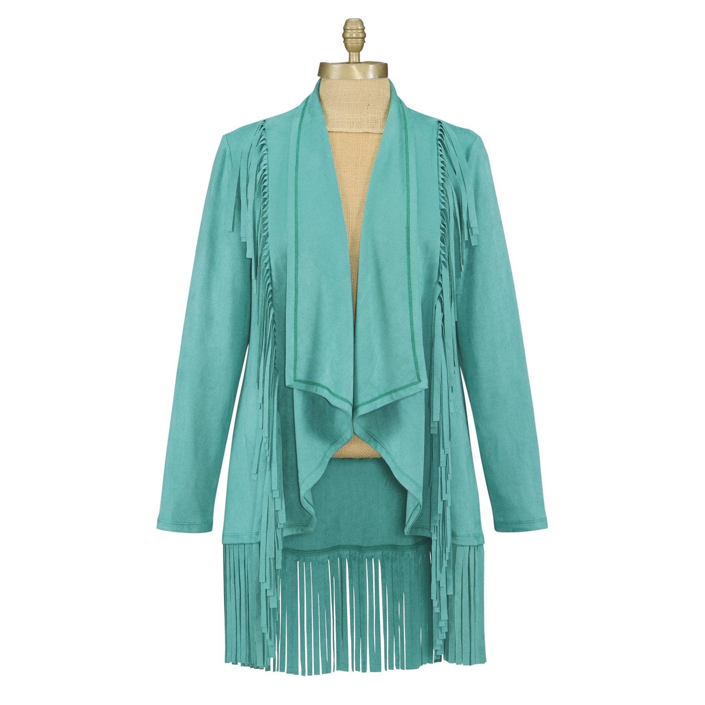West River Faux-Suede Fringed Jacket