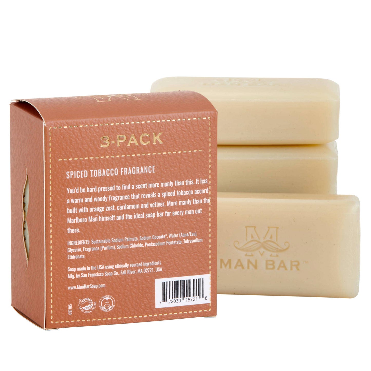 Man Bar Miniature Spiced Tobacco 3pc Gift Set