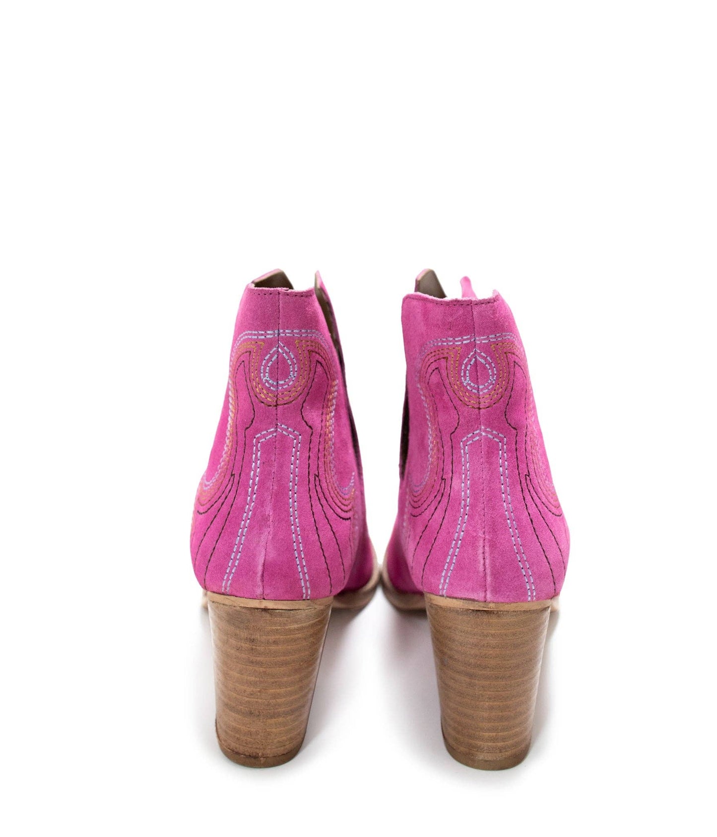 Journee Ankle Boots in Magenta: 7.0