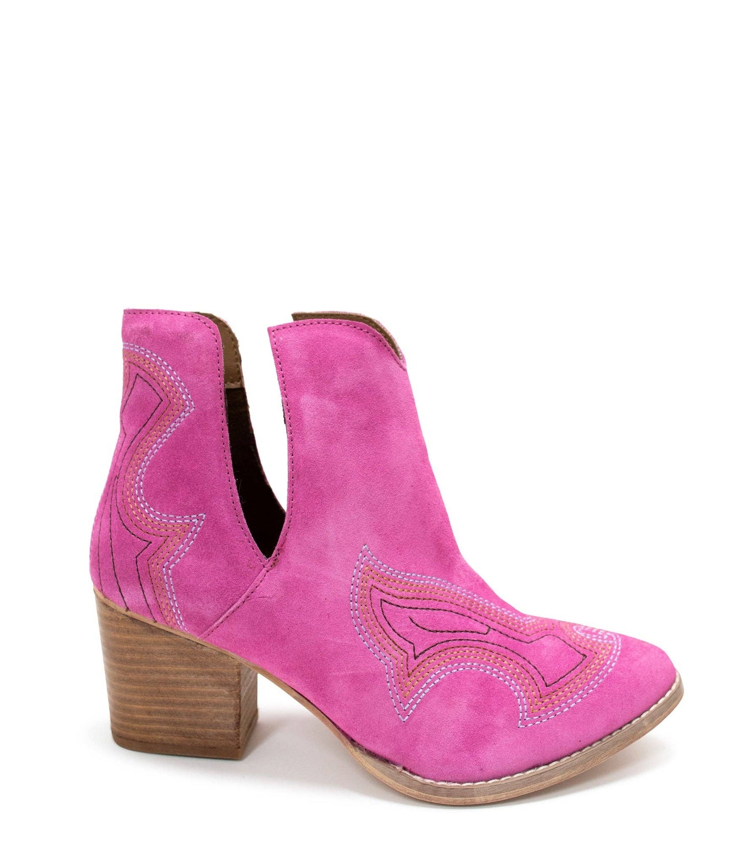 Journee Ankle Boots in Magenta: 7.0