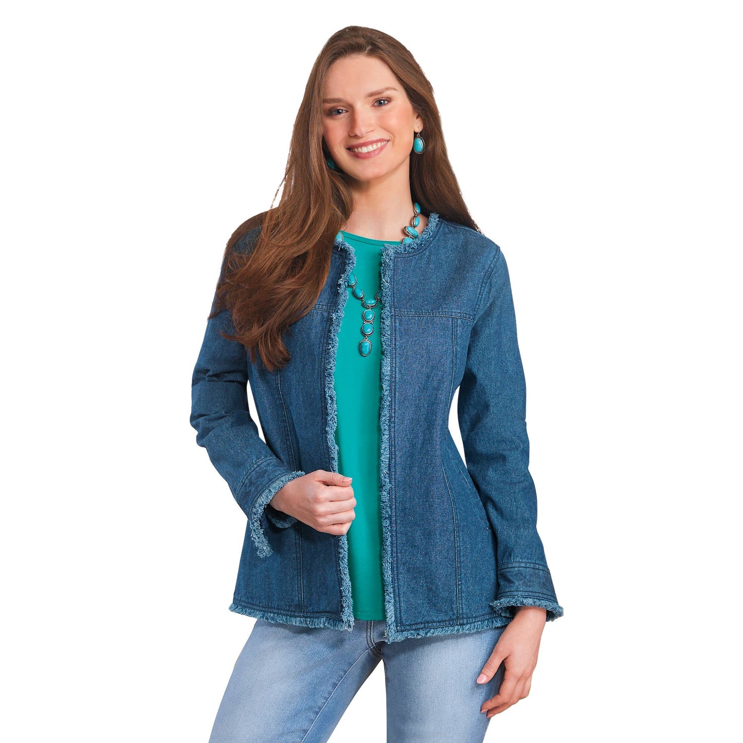 Torey Fringed Denim Jacket